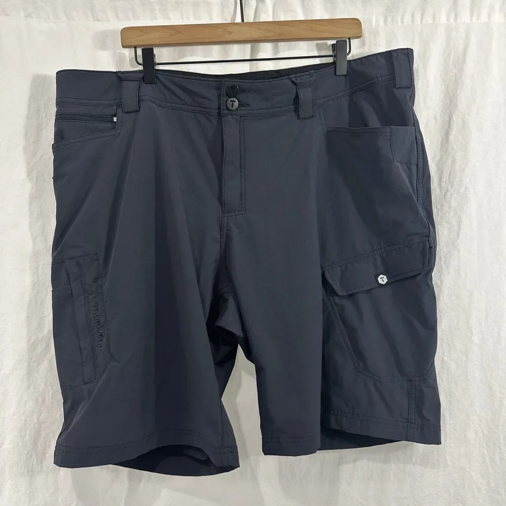 Truewerk T1 Werkshort Blue Shorts Mens Sz 42 Long Outdoor Utility Cargo Stretch